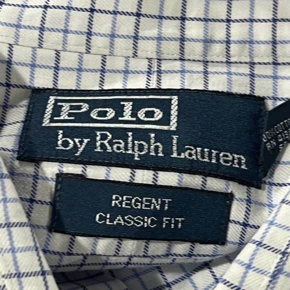 Polo Ralph Lauren Checkered Long Sleeve Button Down Regent Shirt Classic Fit - Picture 4 of 5